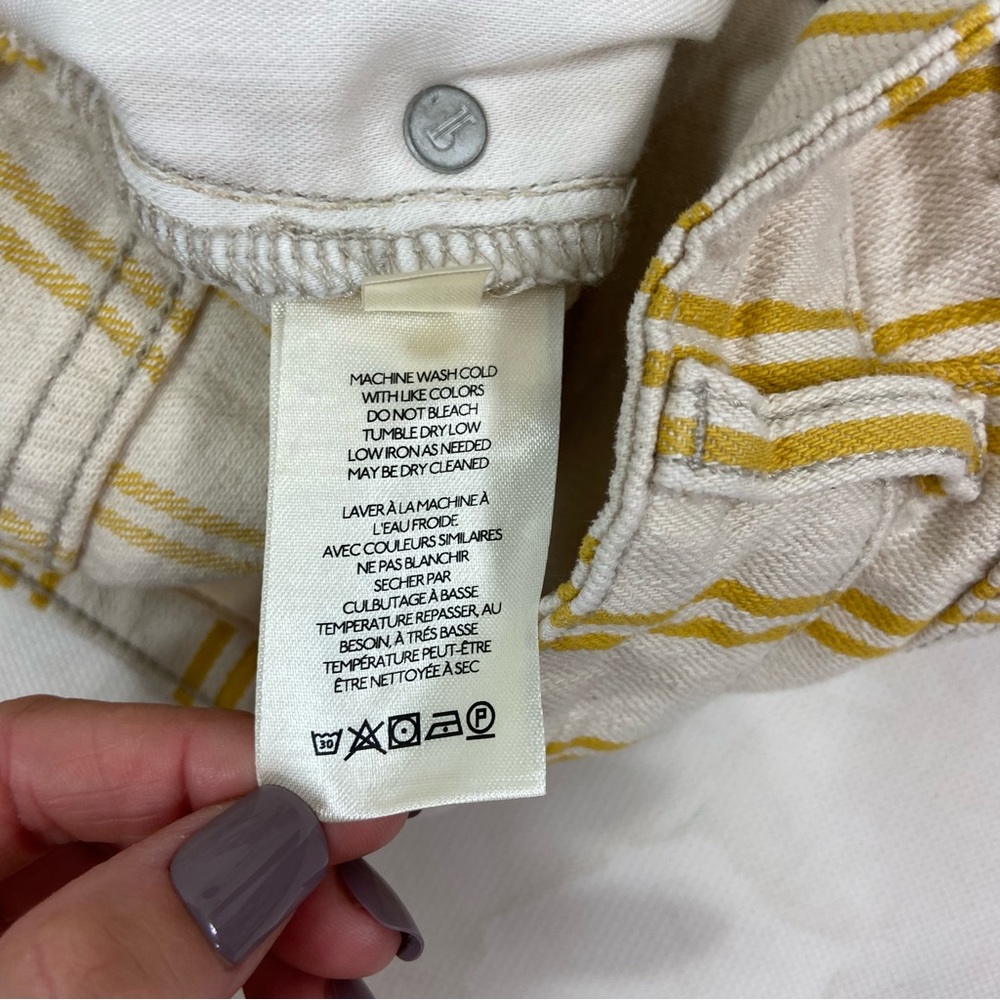 Anthropologie Pilcro Striped Denim Shorts in Yellow 
Size 28 - Picture 8 of 11
